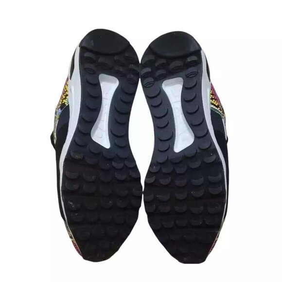 Steve Madden Cliff Bright Multicolor Snake Print Leather Sneakers 8 - Picture 7 of 9